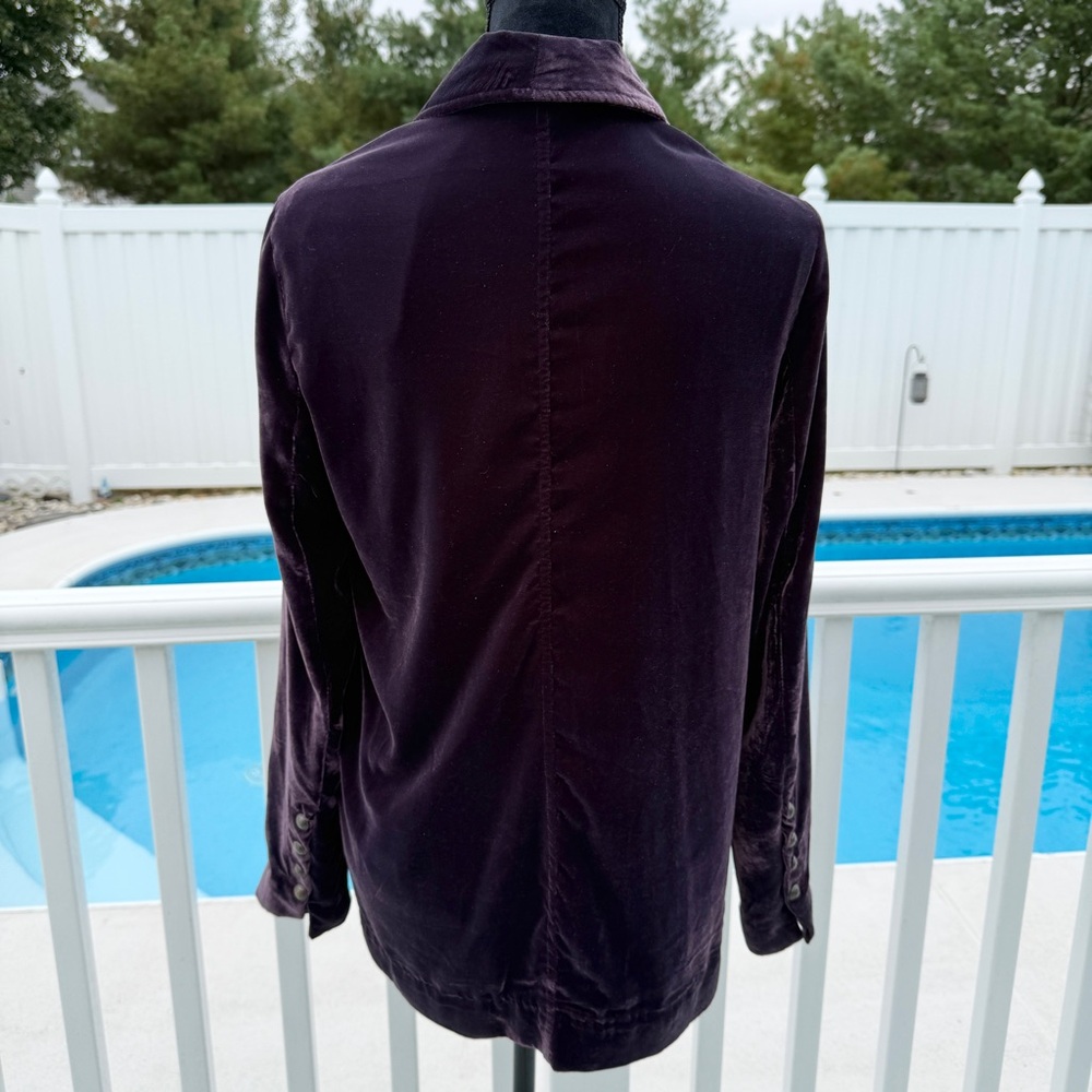 Free People Yesterday's Muse Velvet Jacket Soft Slouchy
Blazer in Deep Purple XS - Picture 4 of 11
